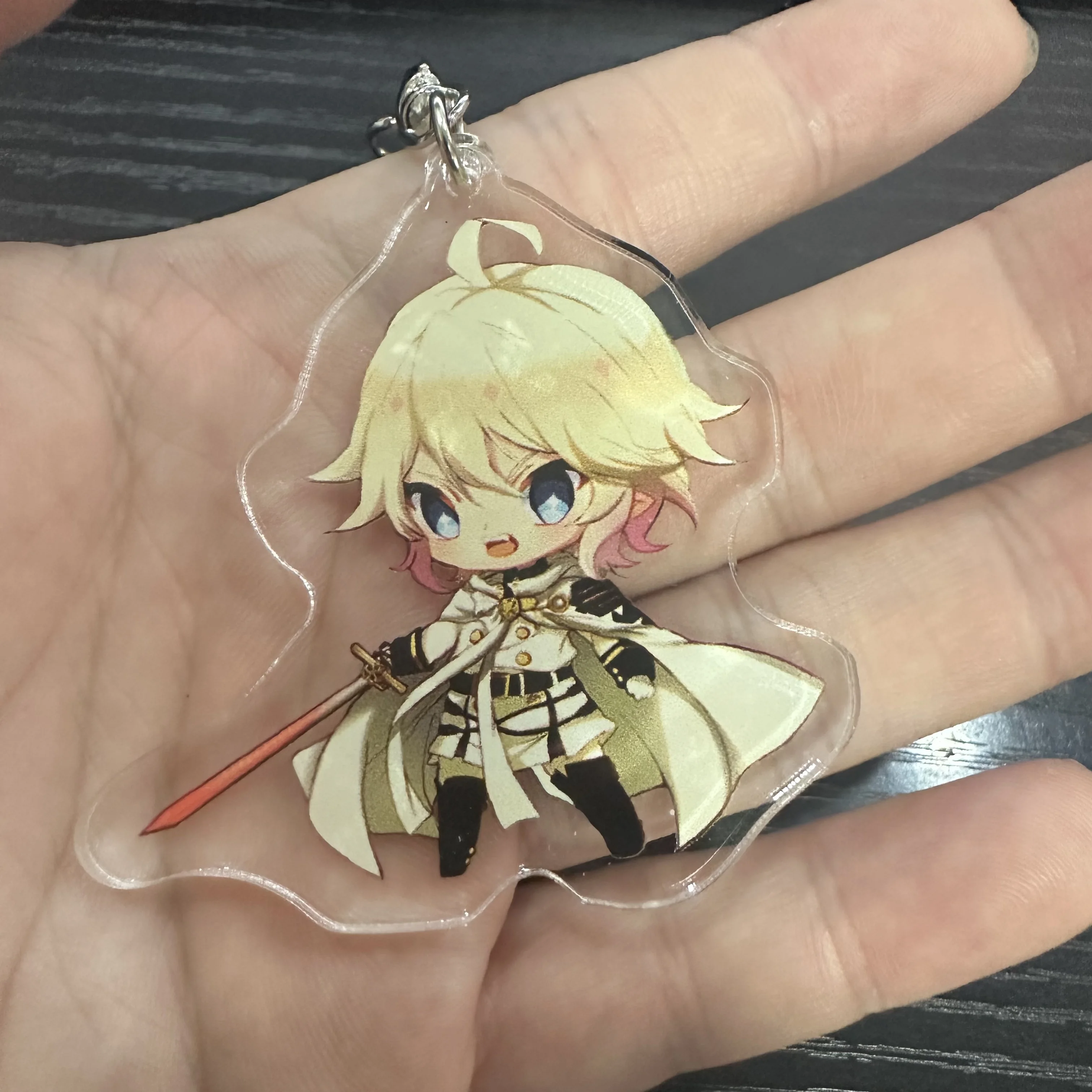 6CM Anime Seraph of the end Figures Mikaela Hyakuya Yuichiro Hyakuya Cosplay  Acrylic Keychains Cute Bga Accessories Fans Gifts