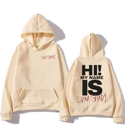 Eminem-Homens e Mulheres Slim Shady Hoodies de Manga Longa, Moletons Unisex, Pulôveres com Capuz, Velo