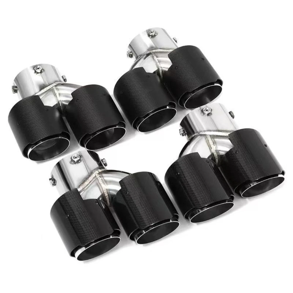 For BMW G20 G21 M340i G42 440i G22 M240i Dual Four Out M Exhaust Carbon Fiber Muffler Tip Exhaust System Nozzle Tailpipe 2020+