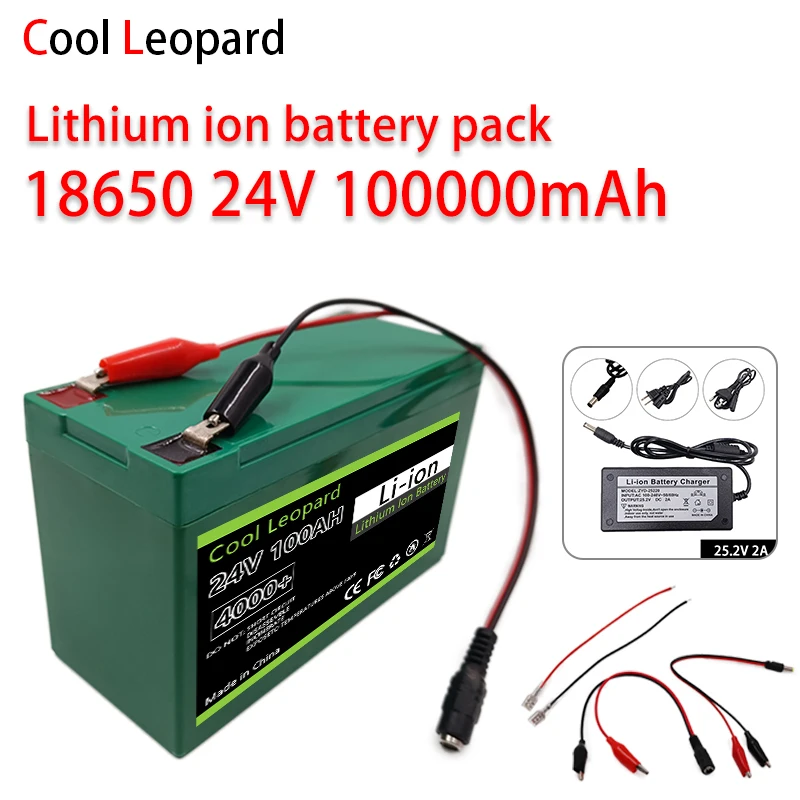 

New 18650 24V 100Ah Lithium Battery Pack,for Electric Vehicle Solar Storage Replacement Rechargeable 18650 Li-ion Battery