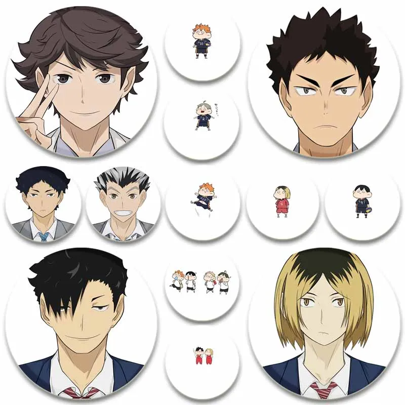 Yu Nishinoya/Tadashi Yamaguchi/Shoyo Hinata Anime Brooch Tobio Kageyama/Daichi Sawamura/sugawara Koushi Badge Bag Pin Accessorie