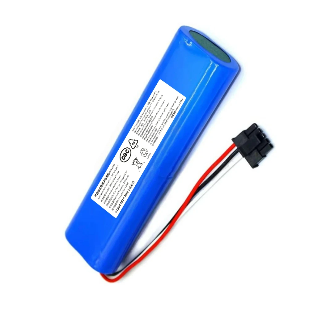 For Xiaomi S10 Robot Vacuum S10 Mijia Vacuum-Mop P Conga 3290 3390 3490 14.4V 2600mAh Rechargeable Li Ion Battery.