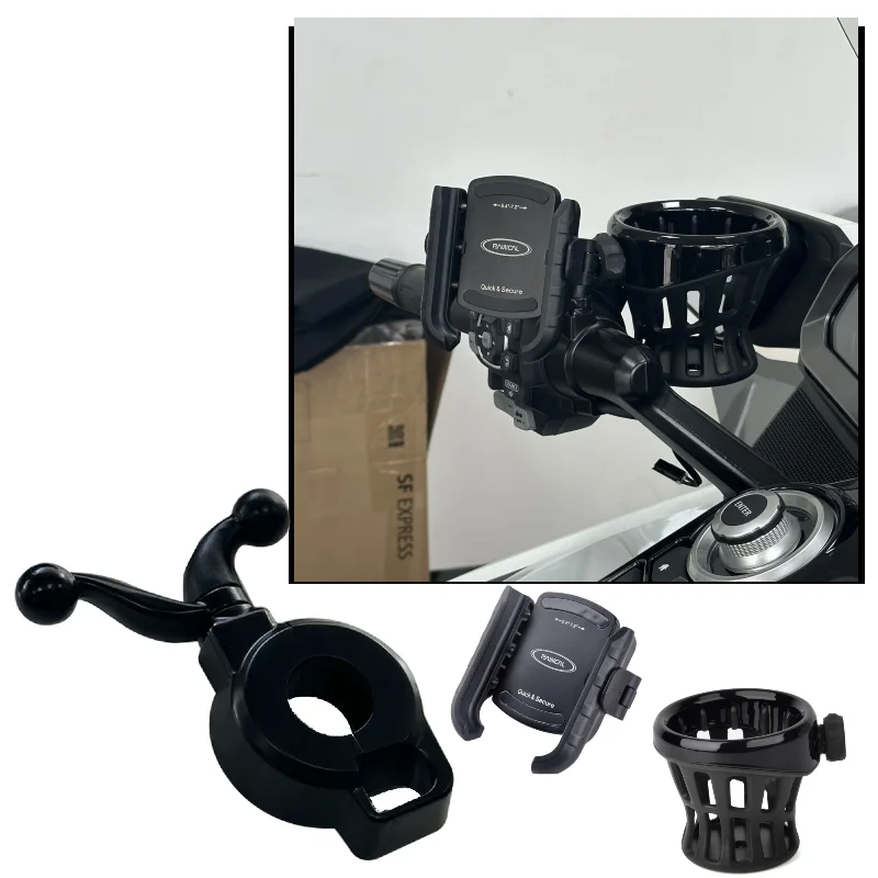 Goldwing GL1800 Motorcycle Handlebar Cup Holder Drink Mounted For Honda Gold wing GL 1800 F6B DOT 2018-2024 handlebar bracket