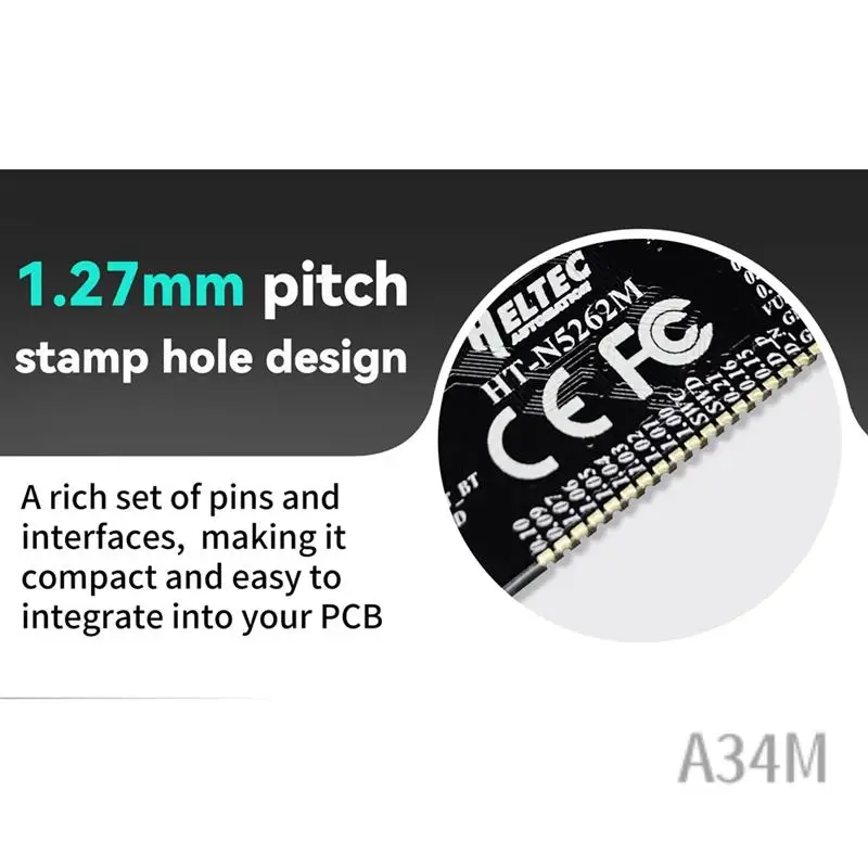 A34M-H ELTEC AUTOMATION HT-N5262M Meshtastic Tracker Mesh Node Lorawan NRF52840 SX1262 Lora BLE لـ Arduino Low Power IOT،