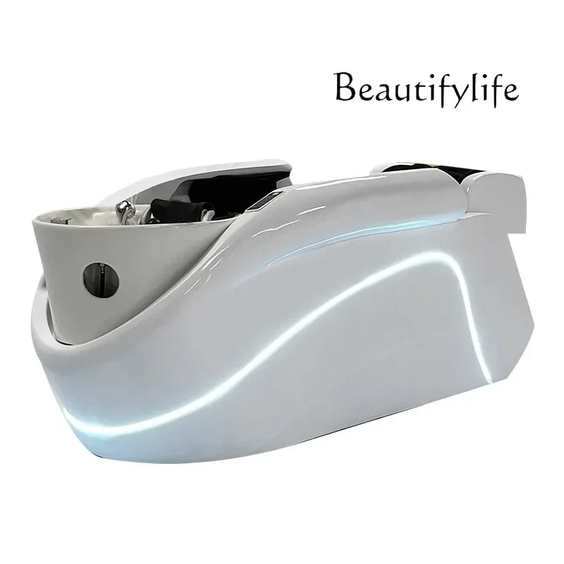 Automatic intelligent electric massage shampoo bed hair salon ceramic basin shampoo flush massage integrated