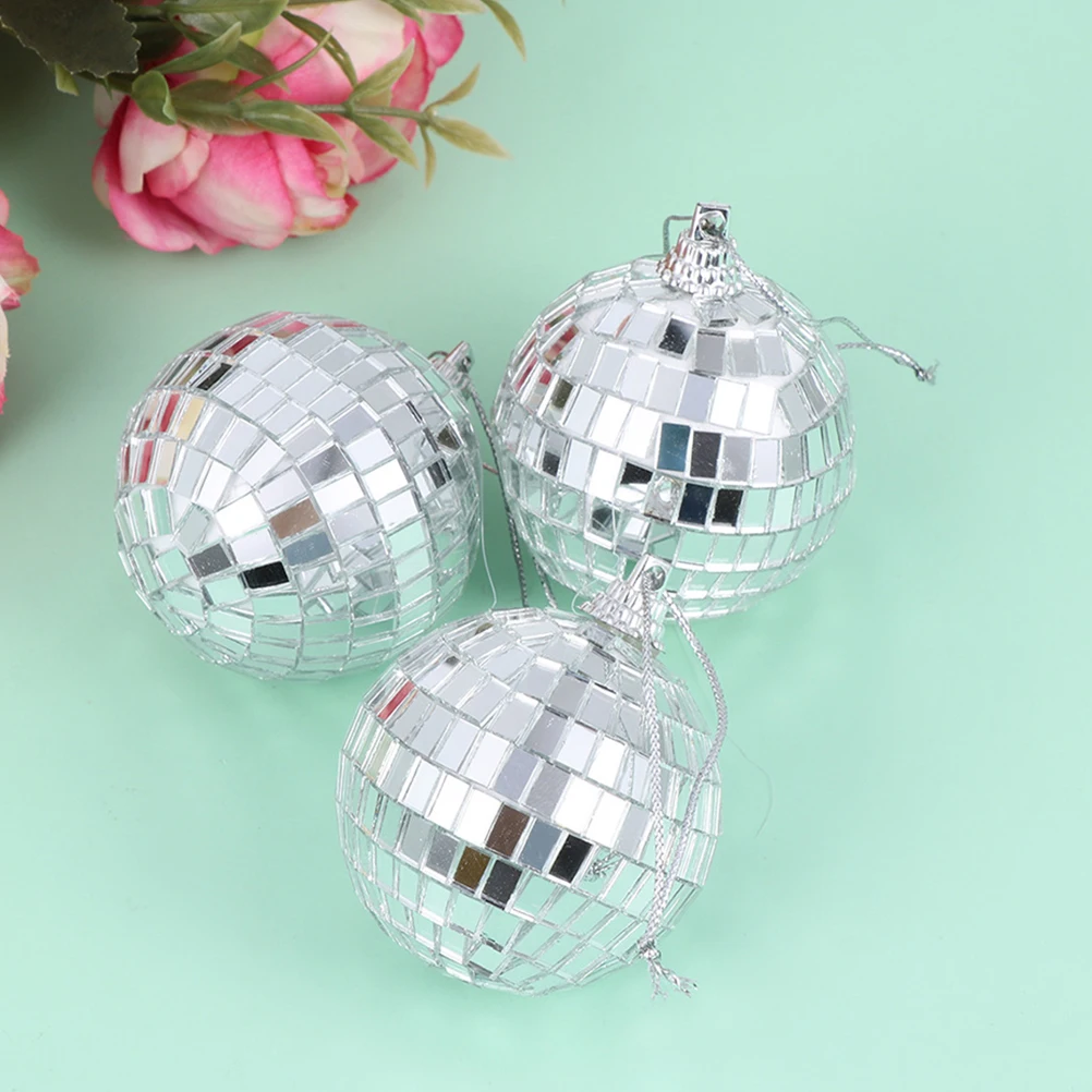 

6Pcs Christmas Disco Ball Ornament Hanging Laser Balls Decorative Pendant for Xmas Tree Holiday Home Wedding Party Craft