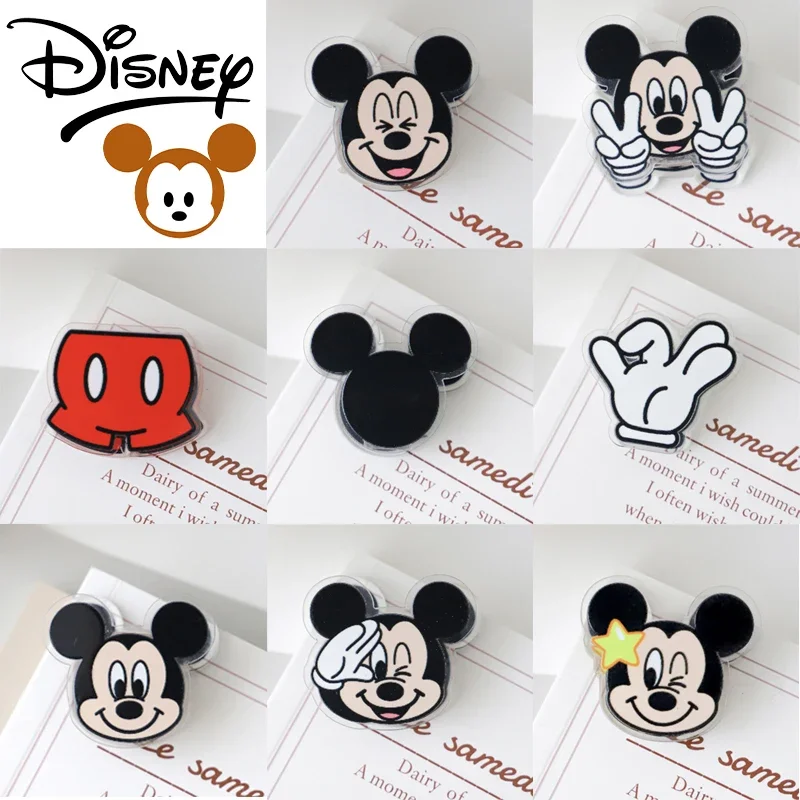 

Зажим для переплета с Микки Маусом Диснея, тестовая бумага, зажим в стиле аниме, милый зажим для билетов, украшение, канцелярские принадлежности, кавайные зажимы, школьные принадлежности