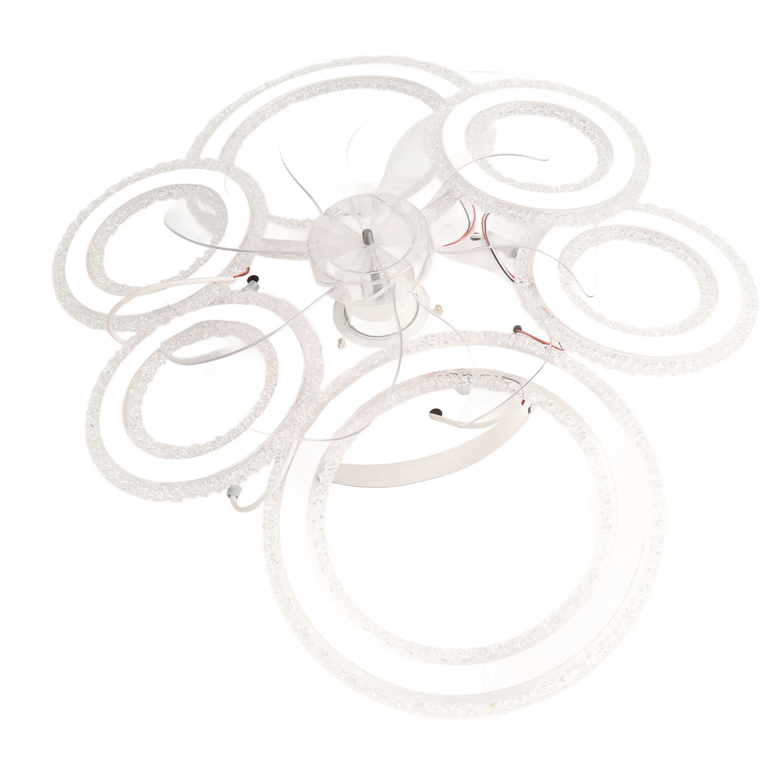 Clearance Deal 6 Rings Ceiling Fan Light Flush Mount Ceiling Fan Light Nordic Modern Ceiling Fan Lamp Home Lighting Fixtures