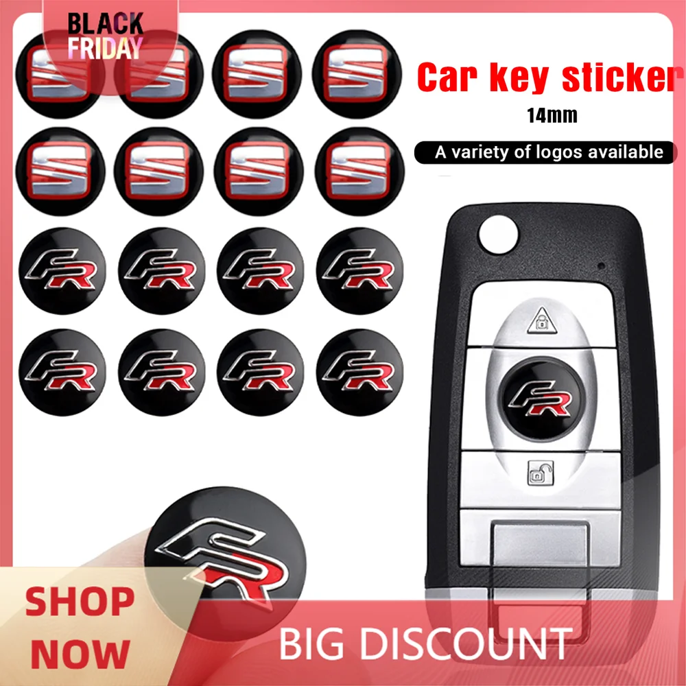 10/20Pcs Car Key Emblem Sticker For SEAT FR Leon Mk2 Mk3 5f 1p Ibiza 6l 6j Arosa Ateca Altea Car Remote Control Key Shell Badge