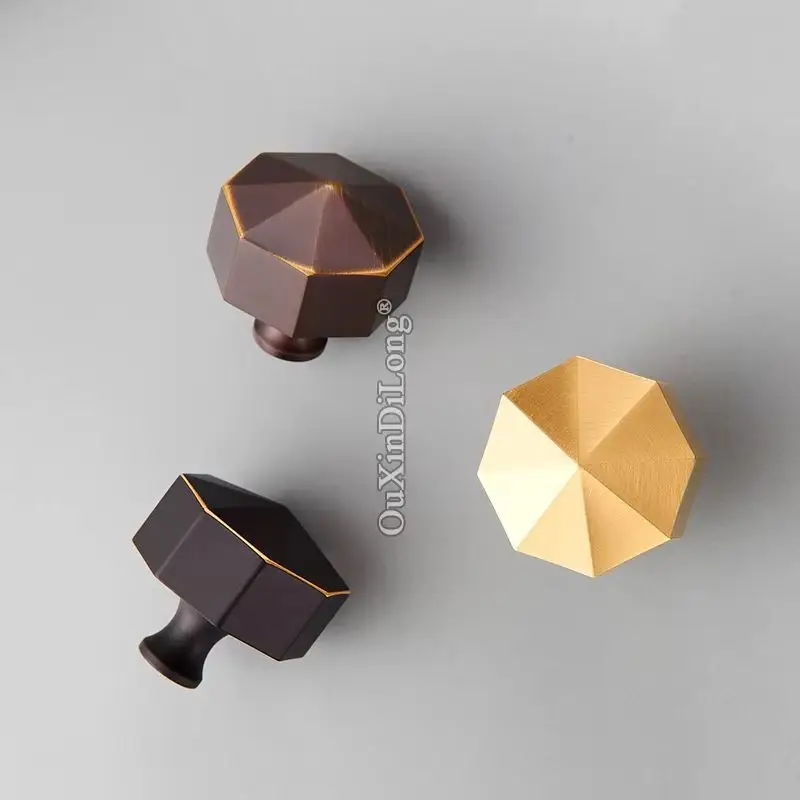 

New Arrival 2PCS Solid Pure Brass Furniture Handles Drawer Pulls Cupboard Wardrobe Dresser Kitchen TV Wine Cabinet Pulls Knobs