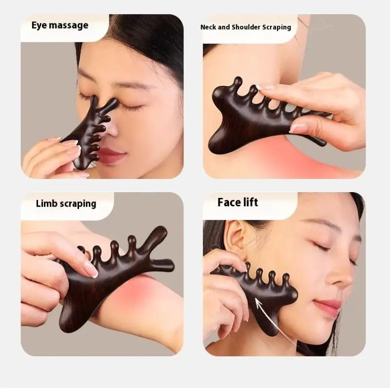 

1 Pcs Blood Circulation Sandalwood Scalp Meridian Comb Meridian Massage Comb Tooth Handleless Chinese Acupuncture Head Comb