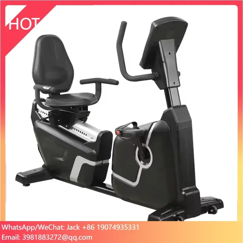 Commercial Fitness Horizontal Magnetic Control Training Gym Equipment Cardio Exercise Spinning Recumbent Bike