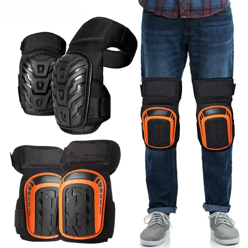 

Professional Knee Pads for Construction Work and Gardening, Anti-Rolling Heavy Duty Cap, Thick Gel Cushion Adjustable Straps