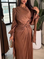 Eid Muslim Women Maxi Dress Jalabiya Sashes Lace Up Vestidos Arab Long Robe Ramadan Morocco Dubai Abayas Kaftan Islam Dresses
