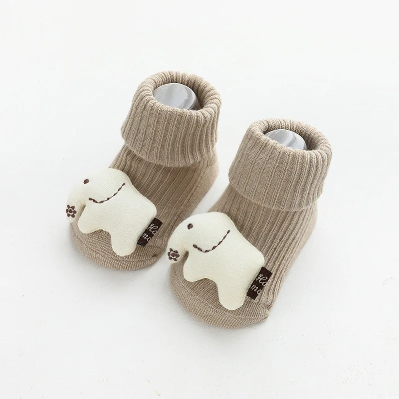 

Newborn three-dimensional cartoon doll baby socks spring and autumn non-slip baby socks children's floor socks