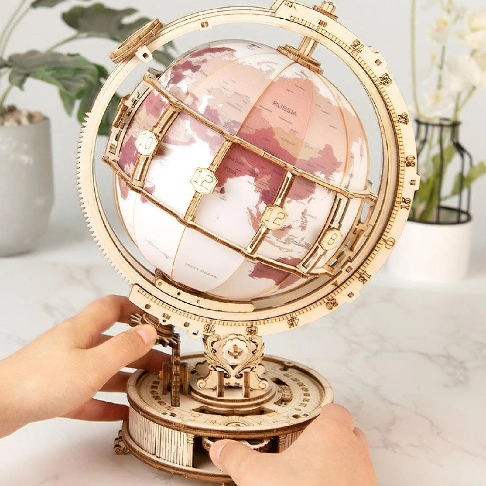 

Наборы моделей глобусов, подарки на день Святого Валентина, механическая конструкция, деревянная головоломка