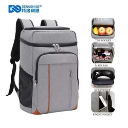 DENUONISS 22L Cooler Bag Leak-poof Large Insulated Bag Outdoor Picnic Beach Thermal Bag Cooler Refrigerator For Food
