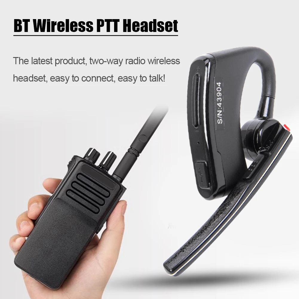 Wireless Walkie Talkie Bluetooth Headphones For Motorola EP450 GP88 CP88 Mic Headset Adapter Walkie Talkie PTT Headset Earpiece