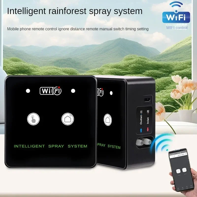 Automatic Mist Rainforest Timing Spray System Kit Irrigation Timer Reptile Intelligent Spray Humidifier Fogger WiFi Control