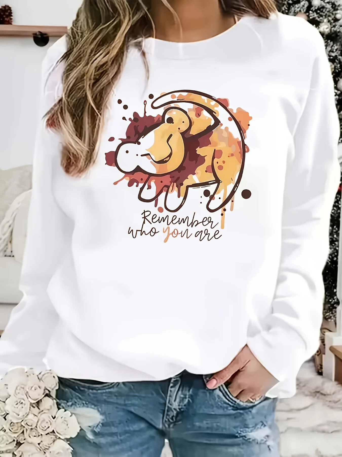

Cute Animal Graphic Print Autumn and Winter Pure Cotton Men's and Women's Sweatshirts Outdoor Sports Leisure Fashion Trend