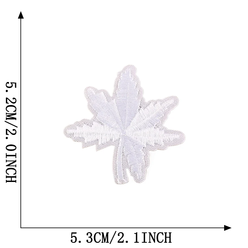 Weiße Blume große Größe kleines Eisen auf Patches für Kleidung bestickt Thermo collant DIY Naszywka Mochila nähen Aufkleber Parche Jacke – Detail 3