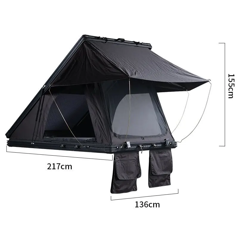 Lightweight Aluminum Hardtop Tent: Auto-Folding Triangular Design for SUVs