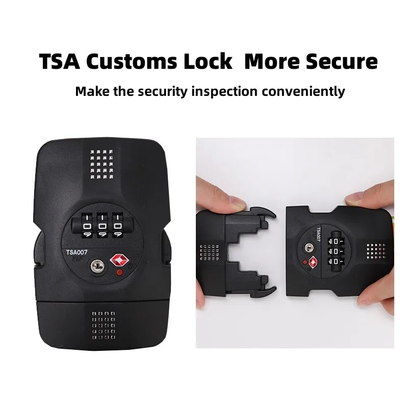 TSA Combination Lock Luggage Straps Adjustable Packing Belts Travel Abroad Customs Lock Binding Straps for 20-32 inch Suitcase