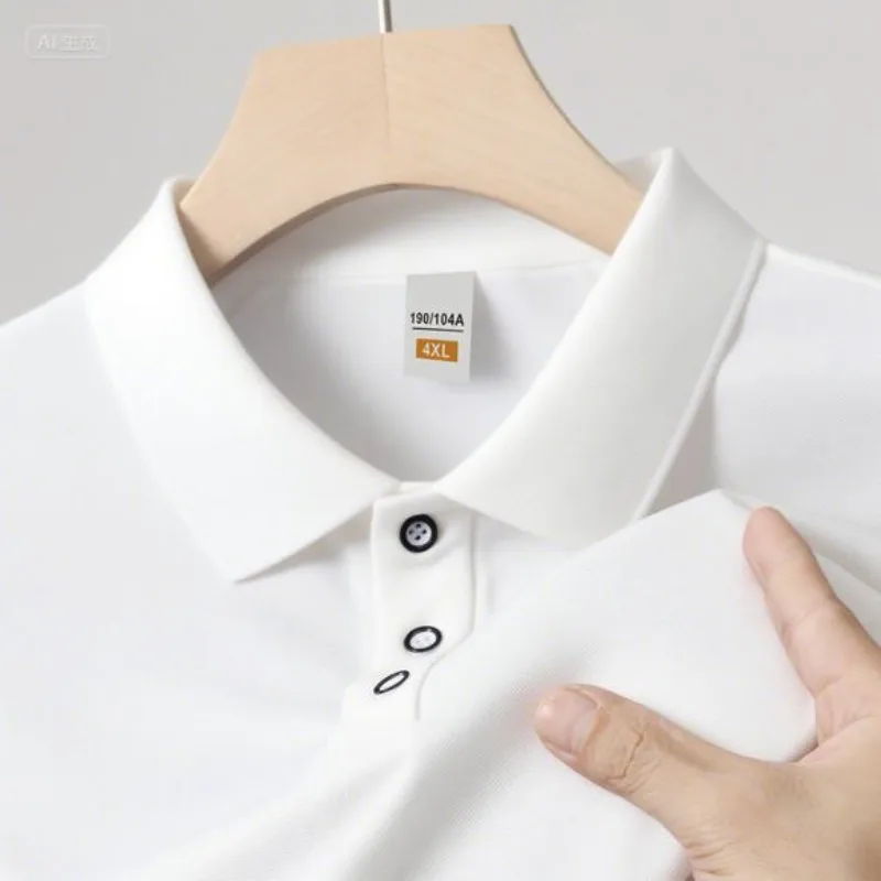 الرجال والنساء قمصان بولو بأكمام طويلة الربيع والخريف جديد تنفس فضفاض مكتب ركاب الأعمال التلبيب القمم