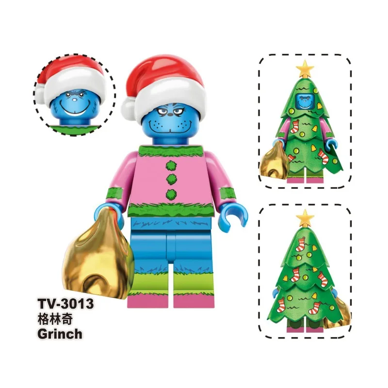 TV6303 Christmas series holiday elf Santa Claus assembled building blocks doll gift doll