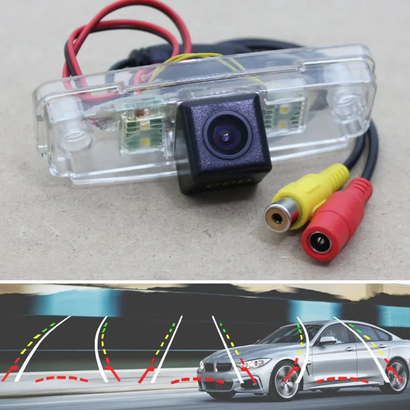 Cámara de visión trasera de trayectoria dinámica de coche para Subaru Impreza WRX STi Forester SG SH Outback BP BR Sedan Exiga Justy visión nocturna