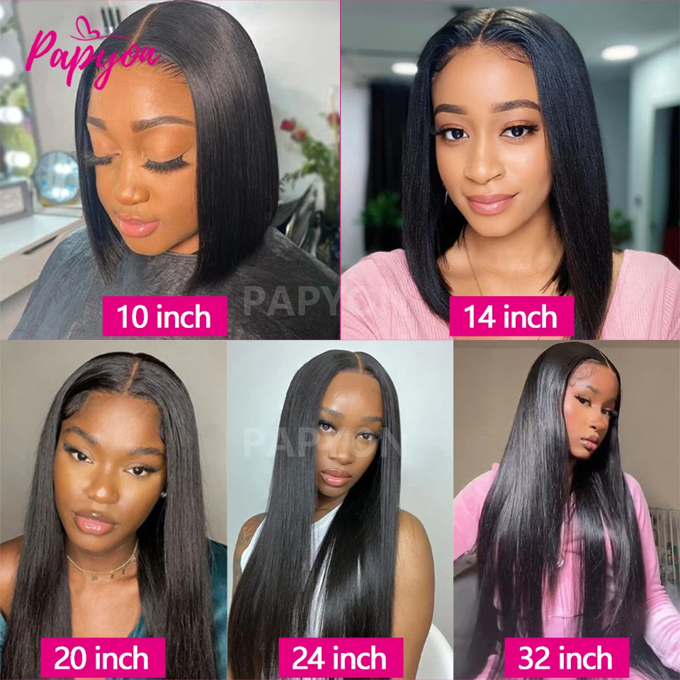 Quick Go Bob Wigs For Women Human Hair 28 30 32 Inch Straight Glueless Wig Ready To Go Human Hair Wigs Pre Cut Lace Wig