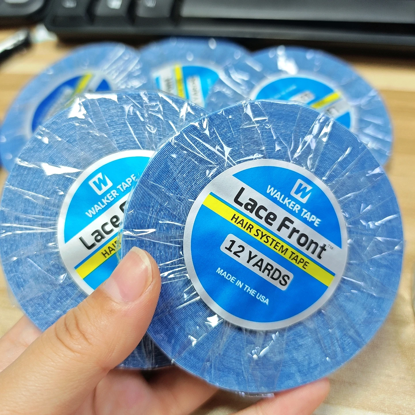 VADES 12yards*0.8/1/1.2/2cm Hair System Tape Adhesive For Hair Extensions No Shine Bonding Double-Sided Lace Front Wig Tape