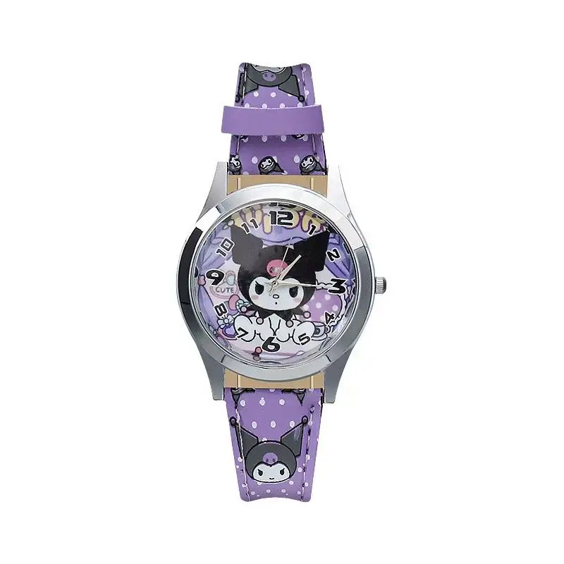 Sanrio Hello kitty carino per bambini e studentesse alla moda di fascia alta squisito stile straniero versatile orologio al quarzo a forma di cartone animato