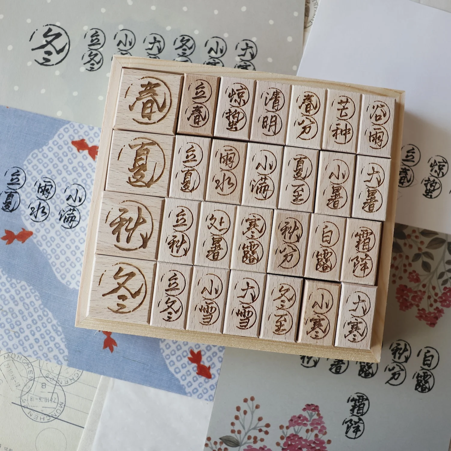 

Two Raccoons Vintage Seasons Solar Term Rubber Stamp for Planner DIY Scrapbooking Photo Album Card Making Decorative