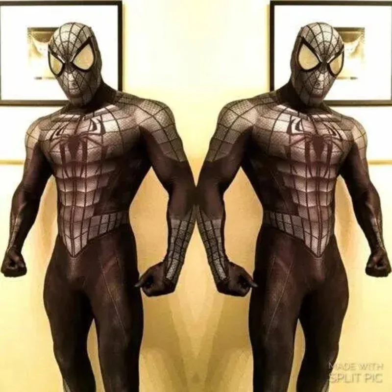 Black Armour Spiderhero Costume 3D Cosplay Spiderheros Armour Zentai Suit Halloween Party Costumes