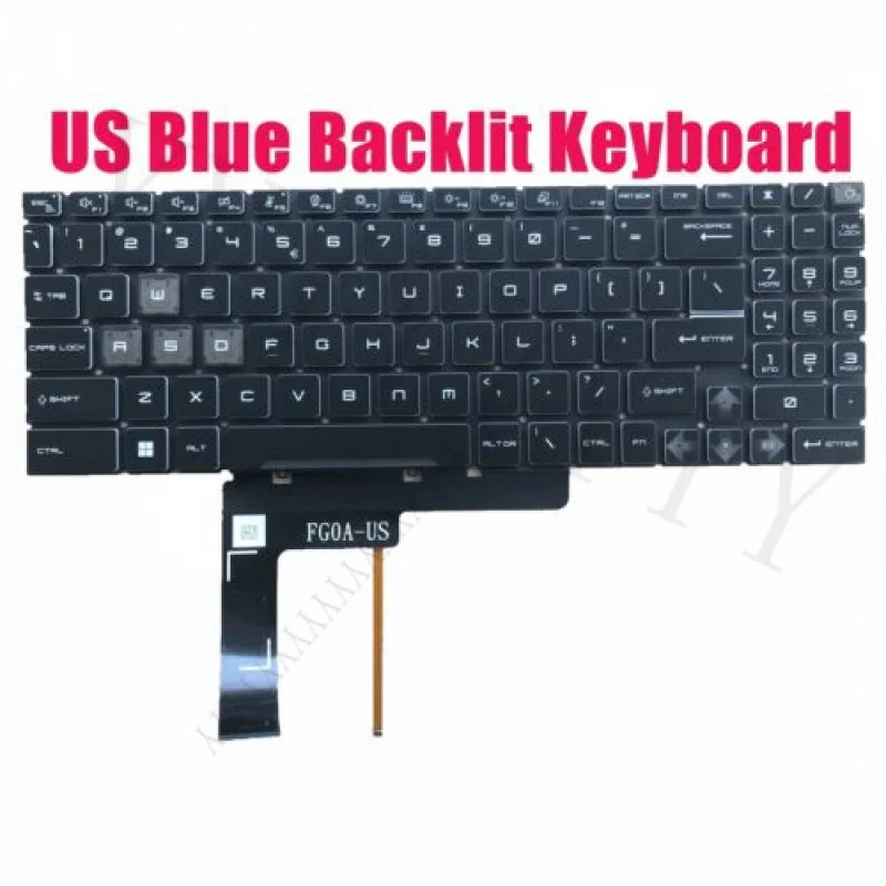 

Клавиатура QUS с синей подсветкой для MSI Bravo 15 C7VEP/C7UDXP/C7UCXP (MS-158N)