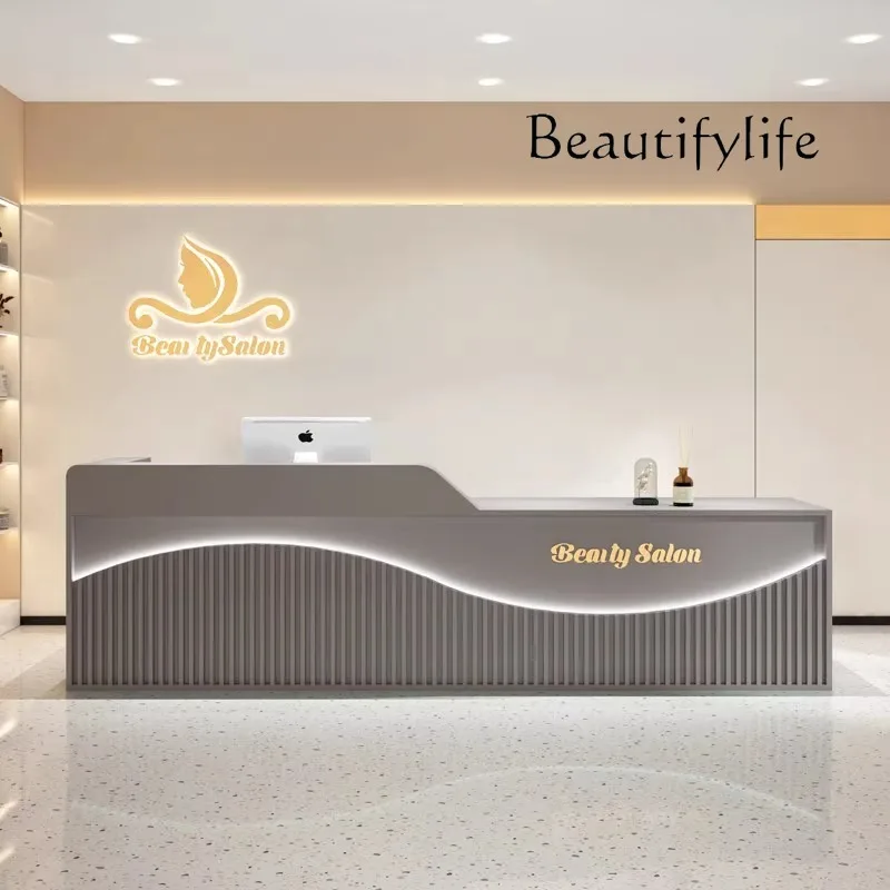 

X Shop Beauty Reception Desks Industrial Unique Hotel Display Reception Desks Corner European Design Scrivania Trendy Furniture
