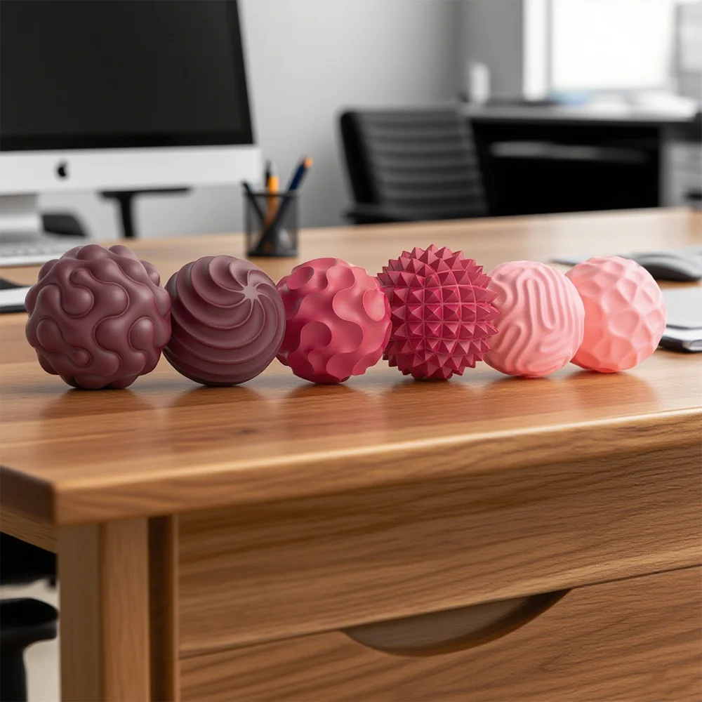 New Stress-Relief Magnetic Ball Toy Durable Rubber Fidget Spinner Toy Multicolor Novelty Relax Gadget for Adults Youngsters