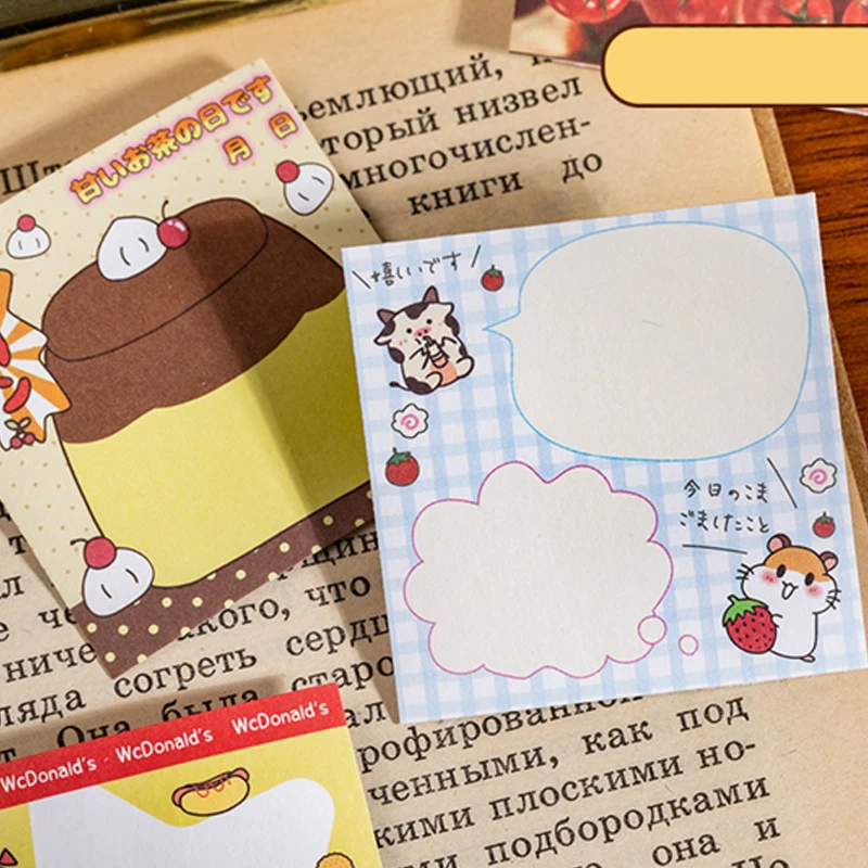 Mr.Paper 30 Sheets/Book Showa Retro Tearable Memo Pad Sticker, Vintage Japanese Food Theme Journal Sticky Notes for Scrapbooking view 4
