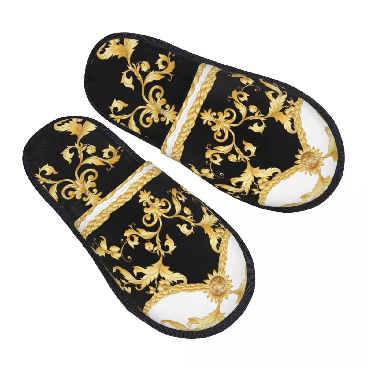 Baroque Slipper For Women Men Fluffy Winter Warm Slippers Indoor Slippers