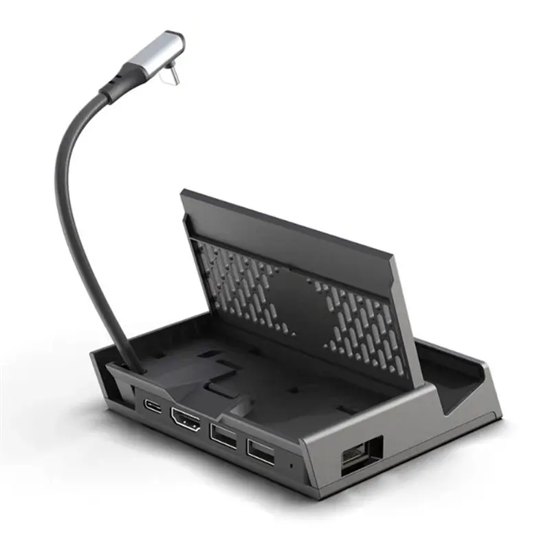 

AU61-For Steamdock Stand With Detachable USB C Hub Dex Docking Station For Steam Deck ROG Ally