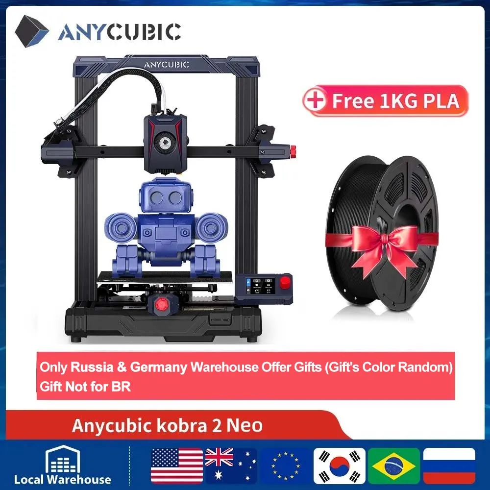 

ANYCUBIC KOBRA 2 NEO FDM 3D Printers With 220*220*250mm Printing Size 25 Points Auto-leveling 3D Printings 3d Printer