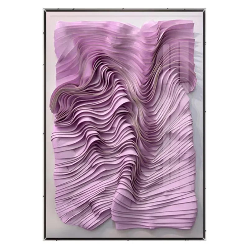 Modern decorative painting three-dimensional felt leather physical installation entrance indoor wall advanced hanging painting