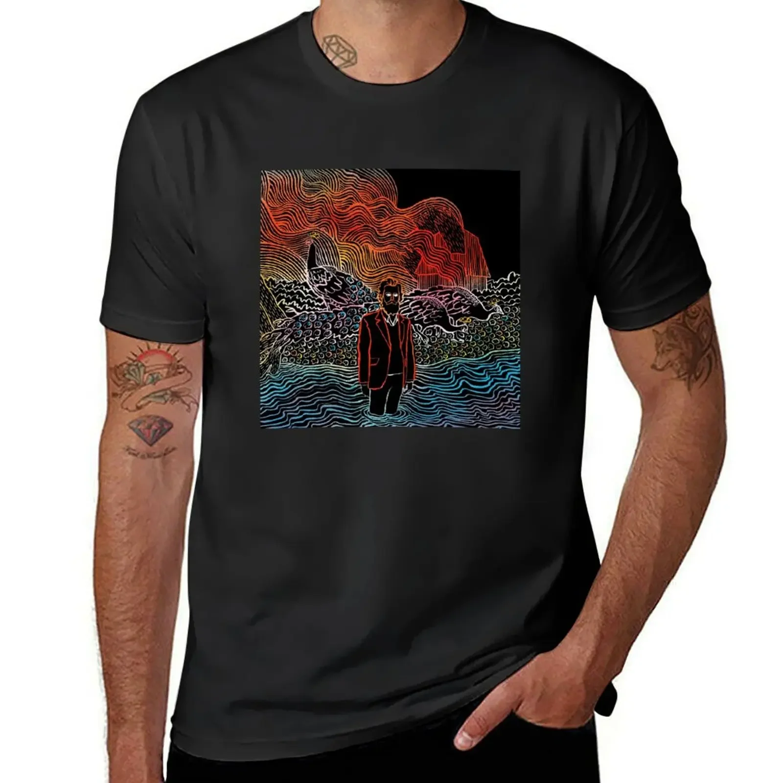 Top Art Design IRON And Wine Samuel Sam Ervin Beam cakil Edition American Music Popular T-Shirt