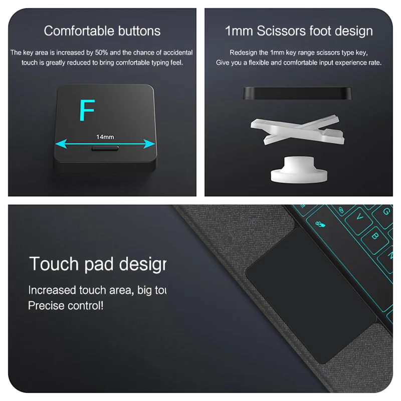 غطاء لوحة المفاتيح للوحة التتبع لهاتف VivoPad 5 Pro 13 بوصة غطاء لوحة المفاتيح المغناطيسي لـ Vivo Pad 5 Pro 13 بوصة 2025 حافظة لوحية Teclado