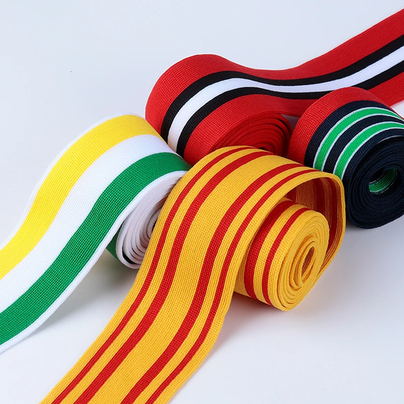 100CM Colorful Stripe Sports Women\'s Guard Clothing Pants Decorative Side Strips Clothing Accessories Weaving Strap Width4/5/6CM