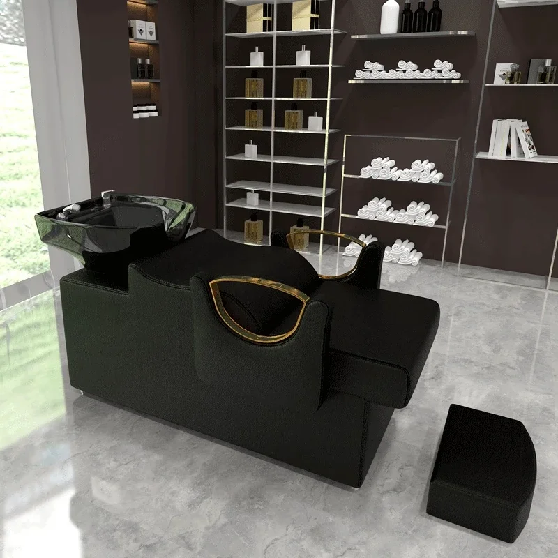

Reclining Modern Salon Chair Hair Salon Exclusive Comfortable Professional Shampoo Chairs Minimalist Spa Meuble Salon Furniture