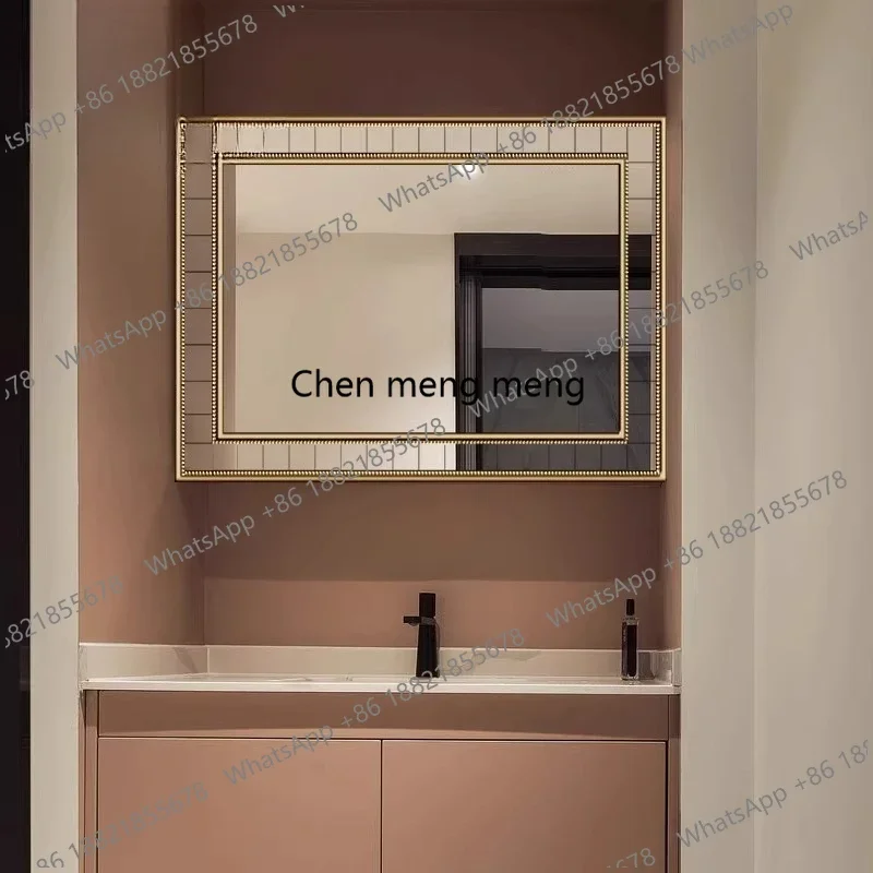 F150Square bathroom mirror simple modern high definition vanity mirror entrance bathroom toilet