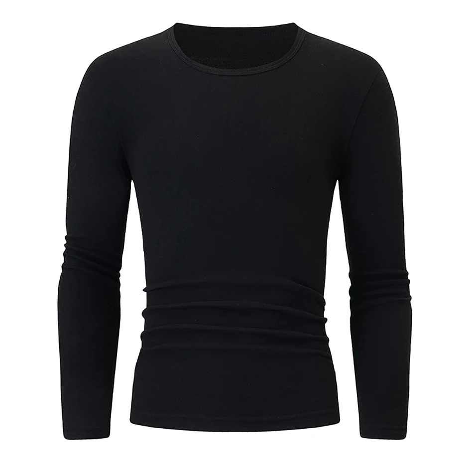 1/2/4-teiliges Set aus lässigen warmen Unterwäsche-Set für Herren und Teenager im Herbst/Winter, bequemes Sport-Langarmshirt mit dicker Basis – Detail 12