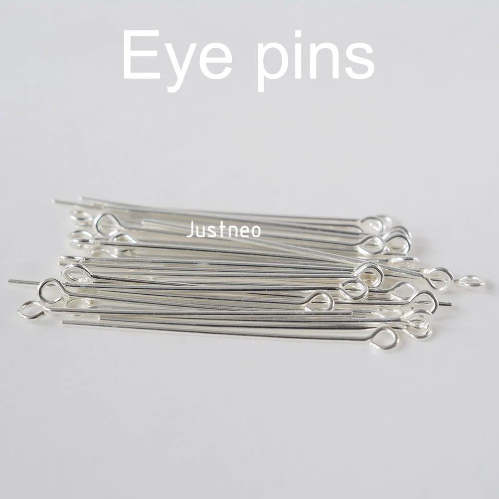 925 Sterling Silver head pins for jewelry making supplies, t needle pins, 1 Piece